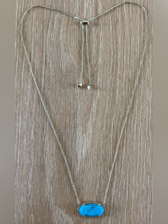 Kendra Scott Jewelry - KENDRA SCOTT GOLD W/ TURQUOISE - ELISA Pendant - ADJUSTABLE SLIDER NECKLACE